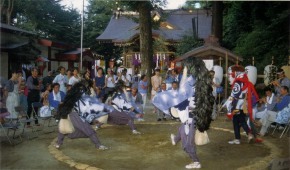 照片：穴泽天神社祭礼的情况