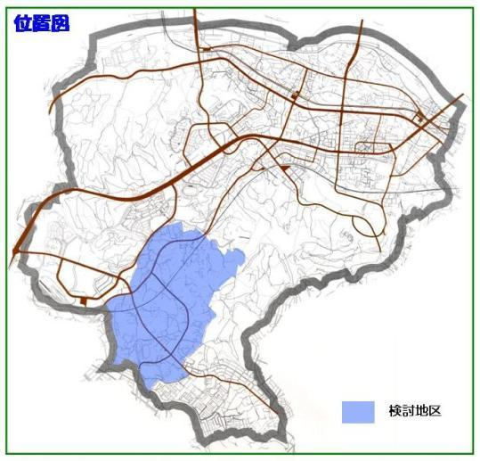 地图：新城市建设研究地区的位置图