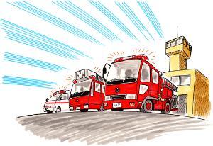 Illustration: When you hear the siren of a fire truck, open the window and check your surroundings.