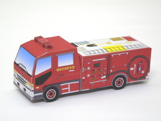 Photo of a paper craft chemical fire truck