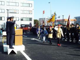 Photo: Parade March at the New Year's Firefighting Ceremony