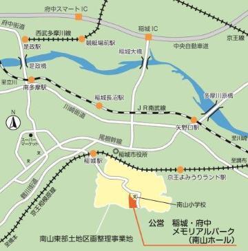 Map: Guide to Minamiyama Hall