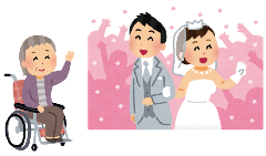 Illustration: Older Adults and the Bride and Groom