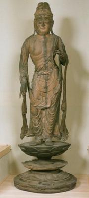 Photo: Important Cultural Property designated by the national government - Wooden Standing Statue of Kannon