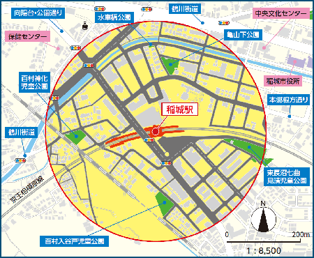 Photo: Smoking Prohibited Areas on the Streets Around Inagi Station