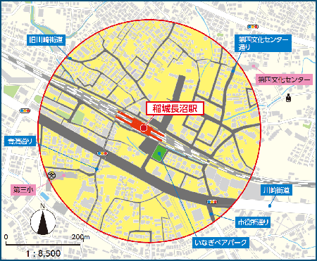 Photo: Smoking Prohibited Areas on the Streets Around Inagi-Naganuma Station