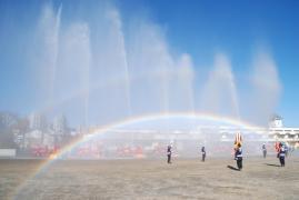 Photo: Honorable Mention "Water Discharge at the 2018 New Year Firefighting Ceremony"