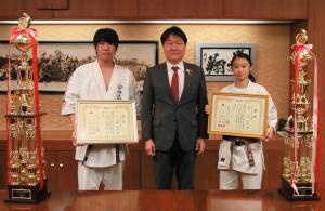 Photo: Mr. Sudo and Mr. Matsuo during the mayor's courtesy visit