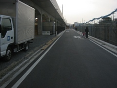 Photo: Side road on the west side of Yanokuchi Station