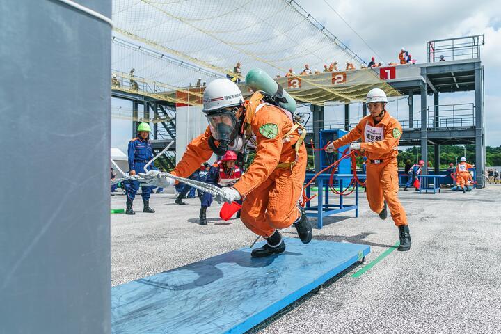 Photo: Scene from the National Firefighting Rescue Skills Competition 2