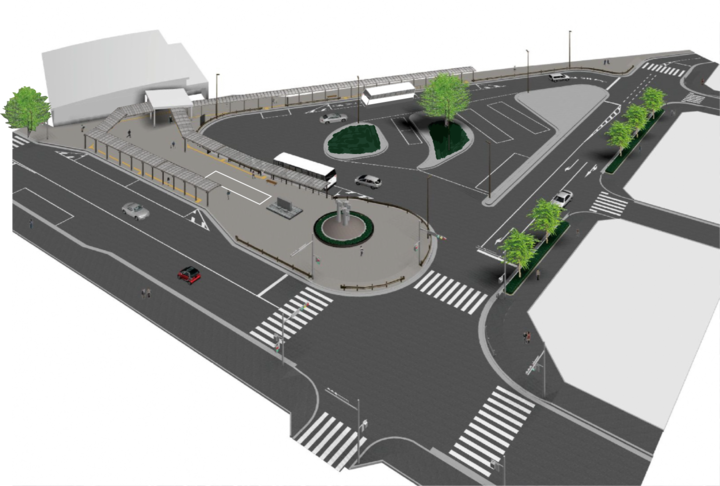 Photo: Image of the improved square in front of Inagi Station South Exit