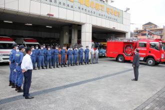 Dispatch of emergency fire brigade
