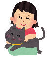 Image: A girl who loves cats