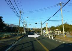 Enter Odara-dori from near the prefectural border bus stop