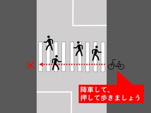 Figure : When walking on a crosswalk_when there are pedestrians