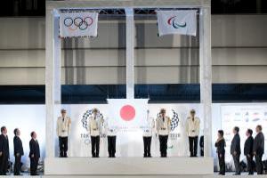 Photo Olympic and Paralympic flag hoisting ceremony