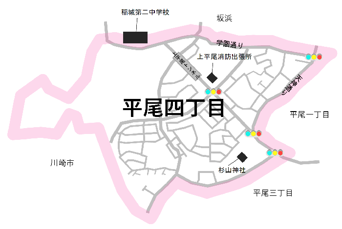 Hirao 4-chome Area Map