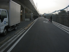 Photo: Side road on the west side of Yanoguchi Station