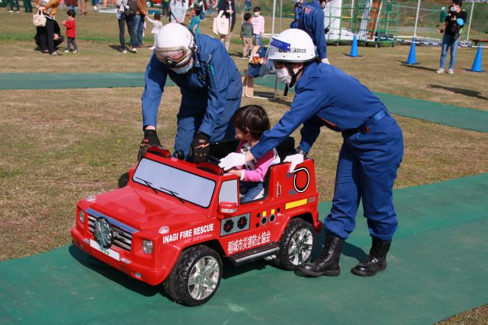 Photo: A mini fire engine ride experience