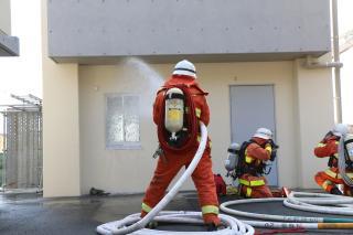 Fotos del entrenamiento de prevención de incendios