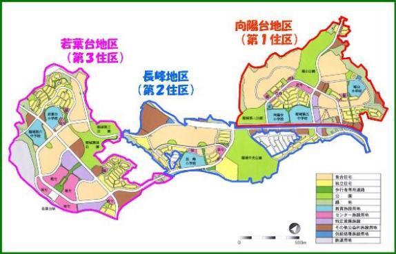 Ilustración: Mapa completo de la nueva ciudad de Inagi