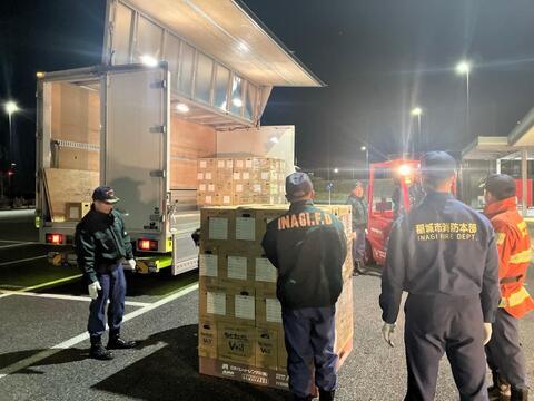 Foto: Proceso de entrega de suministros de apoyo