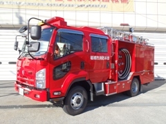 Foto do caminhão de bombeiros