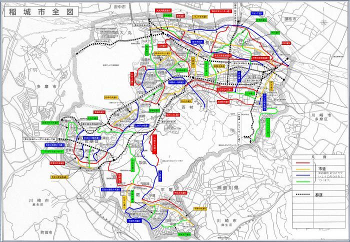 Mapa: Diagrama de localização dos nomes das estradas